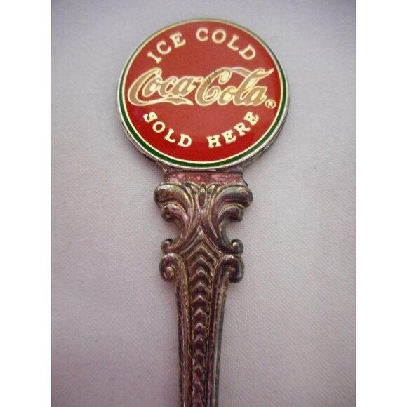 Vintage 1995 Coca Cola Collectible Metal Spoon Made New Zealand Silver Plate #3 - Picture 2 of 3